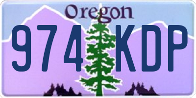 OR license plate 974KDP