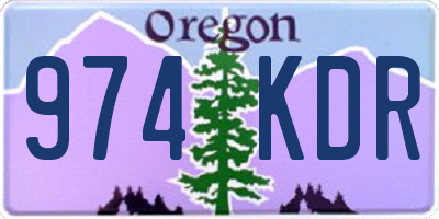 OR license plate 974KDR