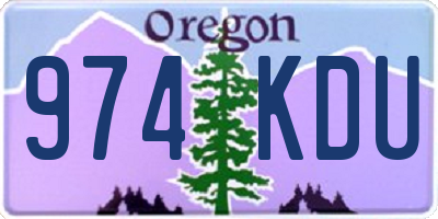 OR license plate 974KDU