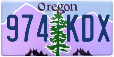 OR license plate 974KDX