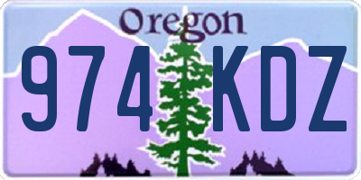 OR license plate 974KDZ