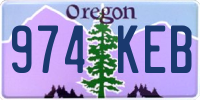 OR license plate 974KEB