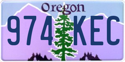 OR license plate 974KEC