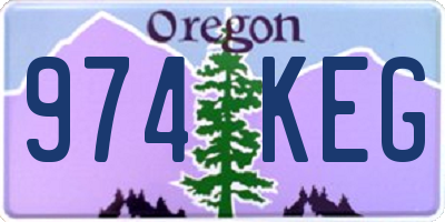 OR license plate 974KEG