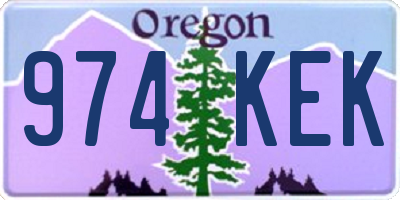 OR license plate 974KEK