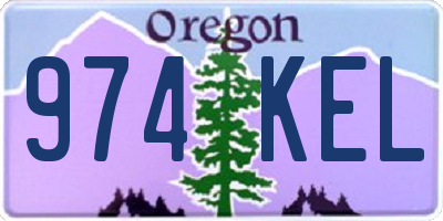 OR license plate 974KEL