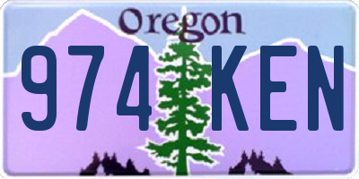 OR license plate 974KEN