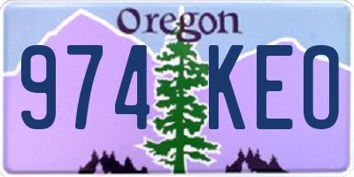 OR license plate 974KEO