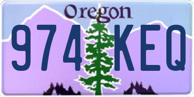 OR license plate 974KEQ