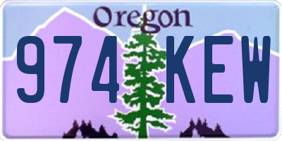 OR license plate 974KEW