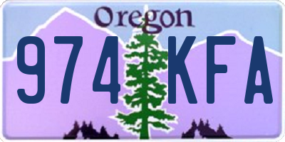OR license plate 974KFA