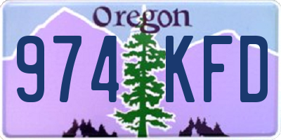 OR license plate 974KFD