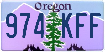 OR license plate 974KFF