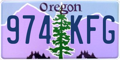 OR license plate 974KFG