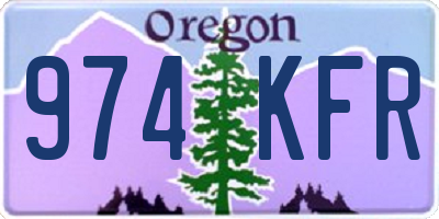 OR license plate 974KFR