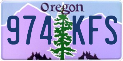 OR license plate 974KFS