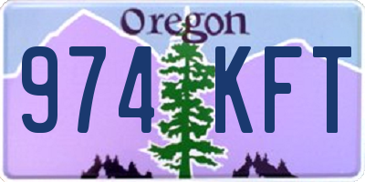 OR license plate 974KFT