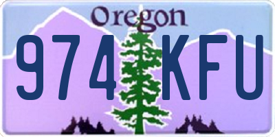 OR license plate 974KFU