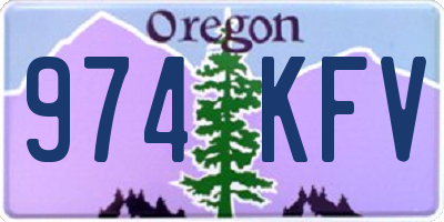 OR license plate 974KFV