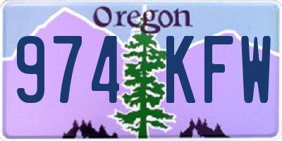 OR license plate 974KFW