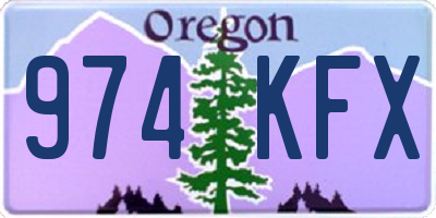 OR license plate 974KFX