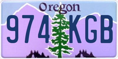 OR license plate 974KGB