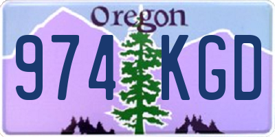 OR license plate 974KGD