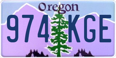 OR license plate 974KGE