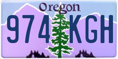 OR license plate 974KGH
