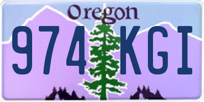 OR license plate 974KGI