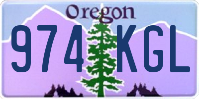 OR license plate 974KGL