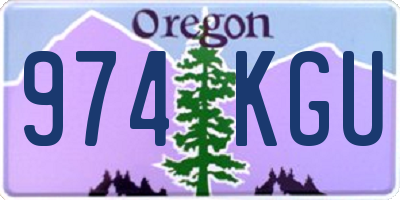 OR license plate 974KGU