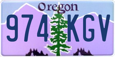 OR license plate 974KGV