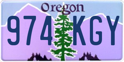 OR license plate 974KGY