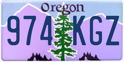 OR license plate 974KGZ