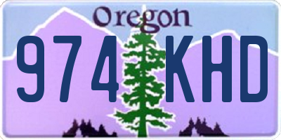 OR license plate 974KHD