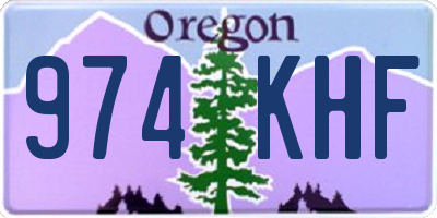 OR license plate 974KHF