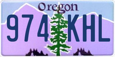 OR license plate 974KHL