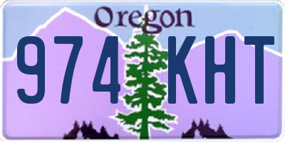 OR license plate 974KHT