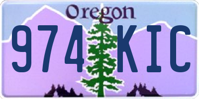 OR license plate 974KIC