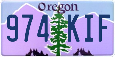 OR license plate 974KIF