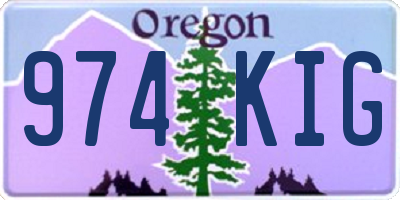 OR license plate 974KIG