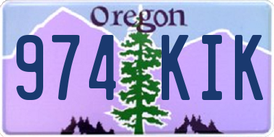 OR license plate 974KIK