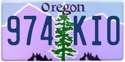 OR license plate 974KIO