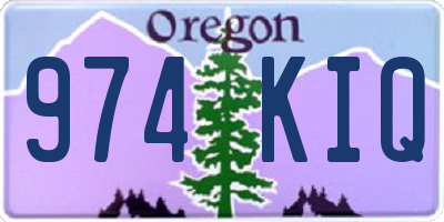 OR license plate 974KIQ