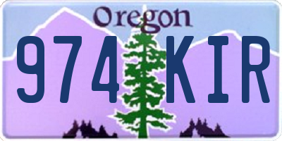 OR license plate 974KIR