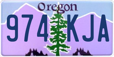 OR license plate 974KJA