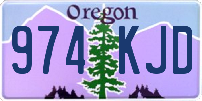 OR license plate 974KJD