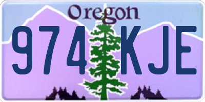 OR license plate 974KJE