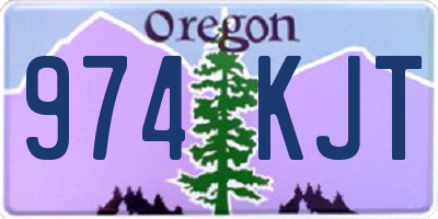 OR license plate 974KJT